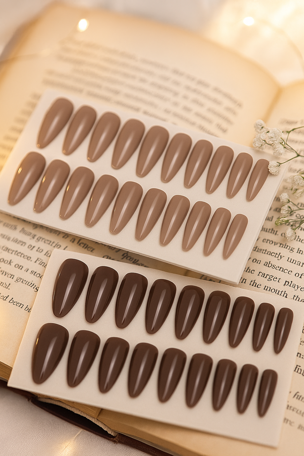 2 Sets Press-On Nails – Elegant Nude Collection